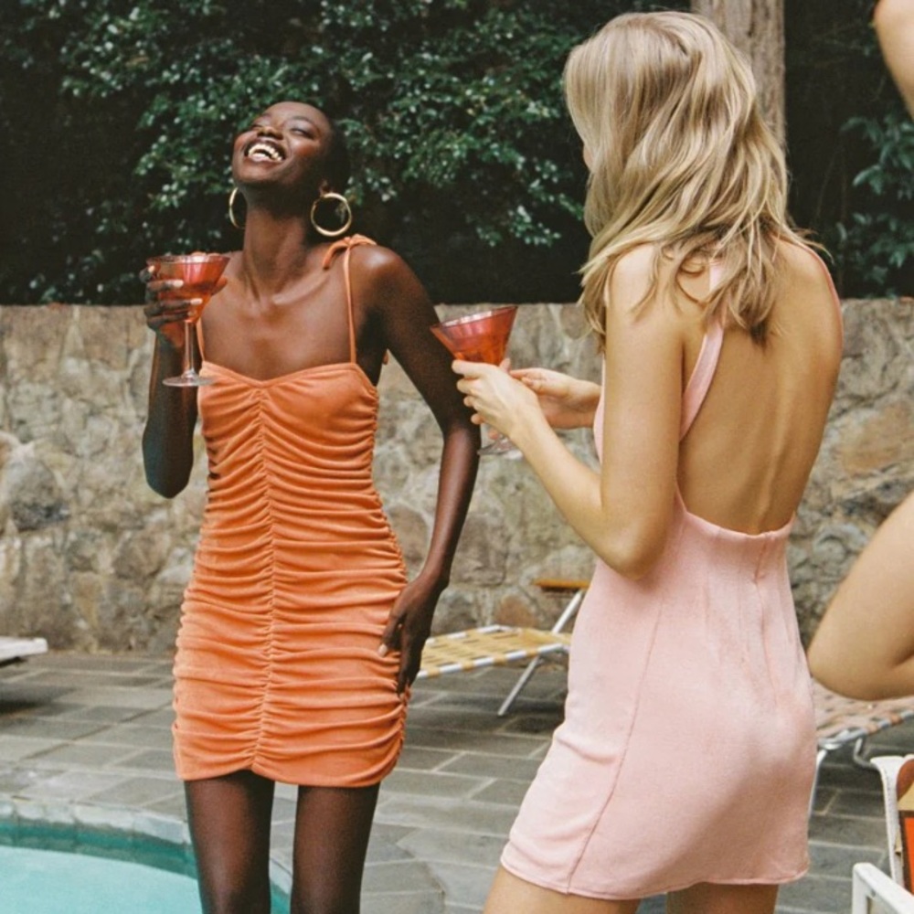 NWOT With Jean Diana Dress in Orange Size Small